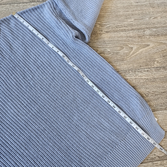 Missguided Powder Blue Mock Neck Knit Sweater with Chain Link Trim - Picture 12 of 13